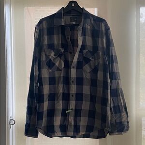 J. Crew Navy and Beige Plaid Shirt​​
